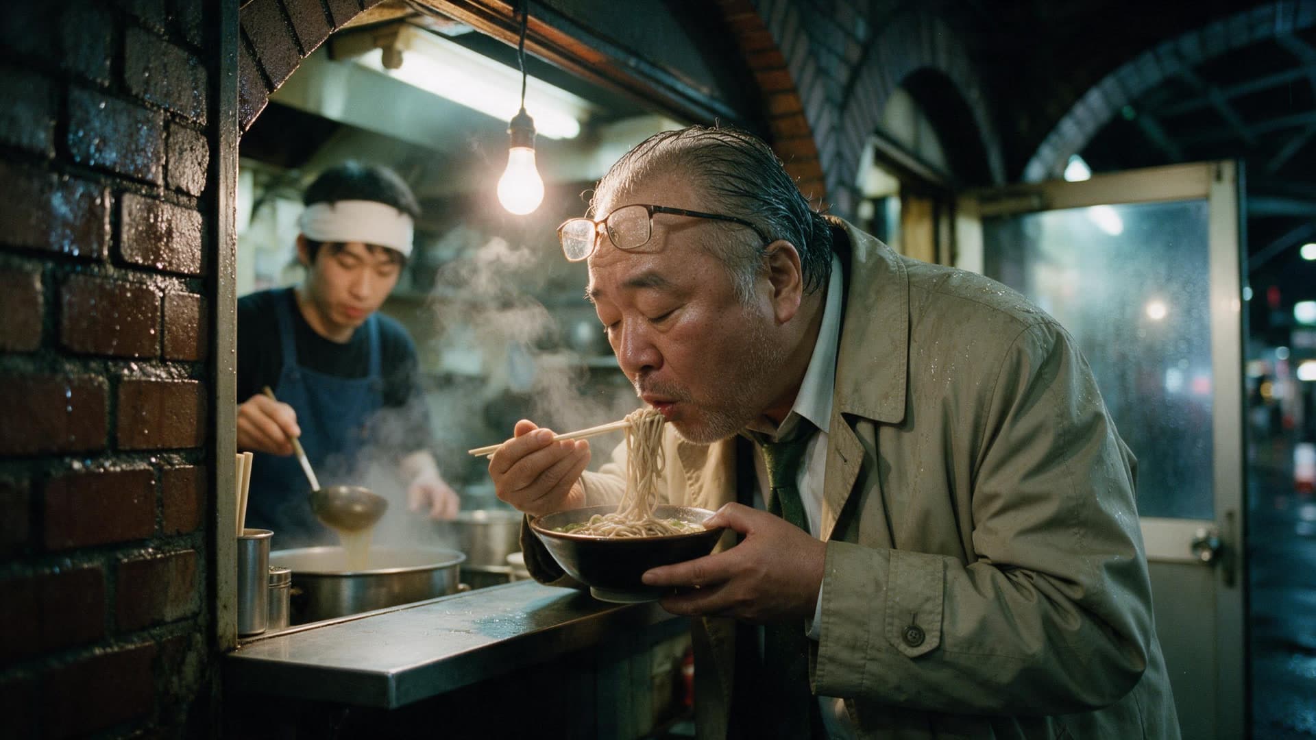 Soba under the tracks, the generated first frame