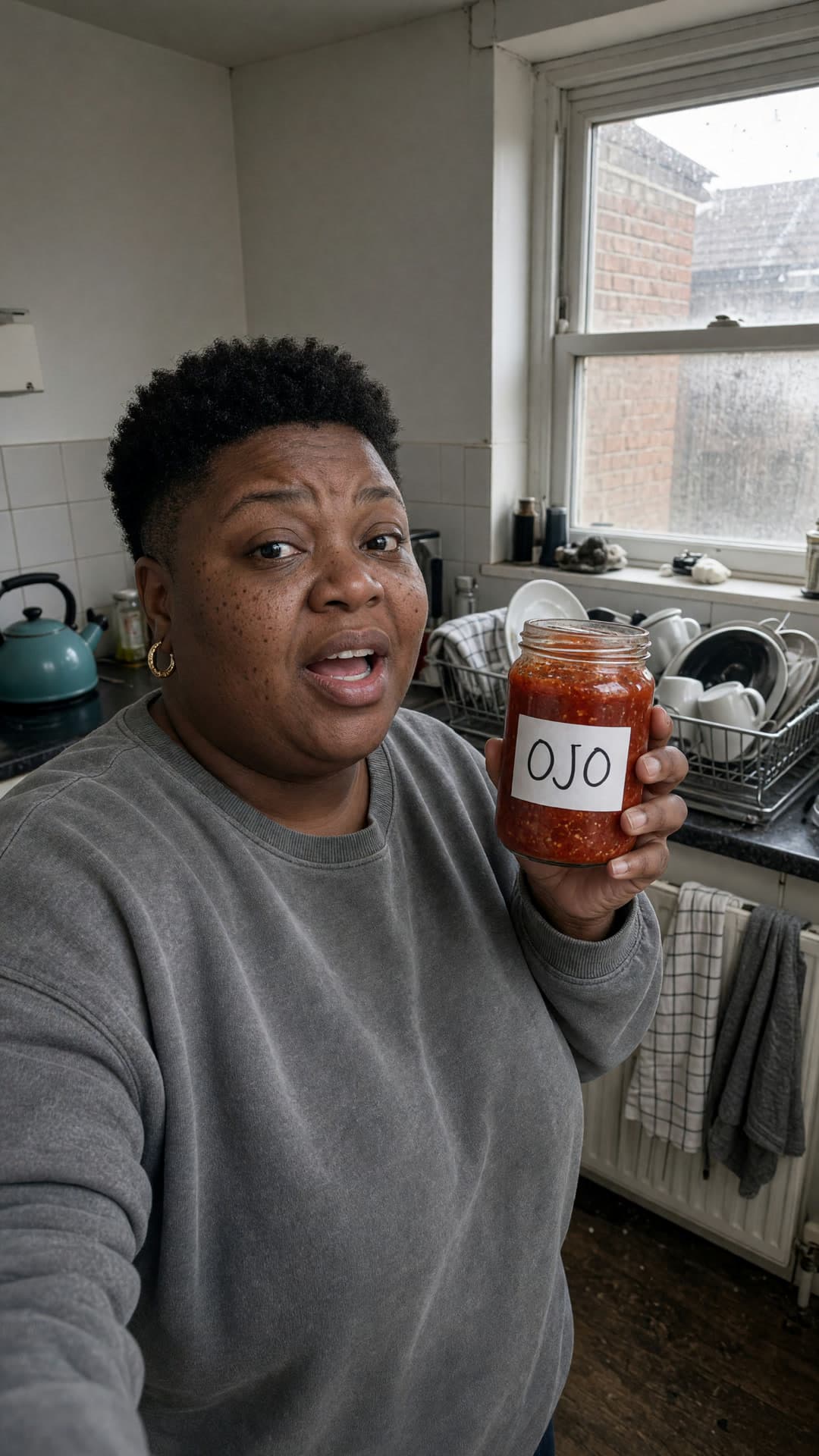 Auntie's pepper sauce, the generated first frame