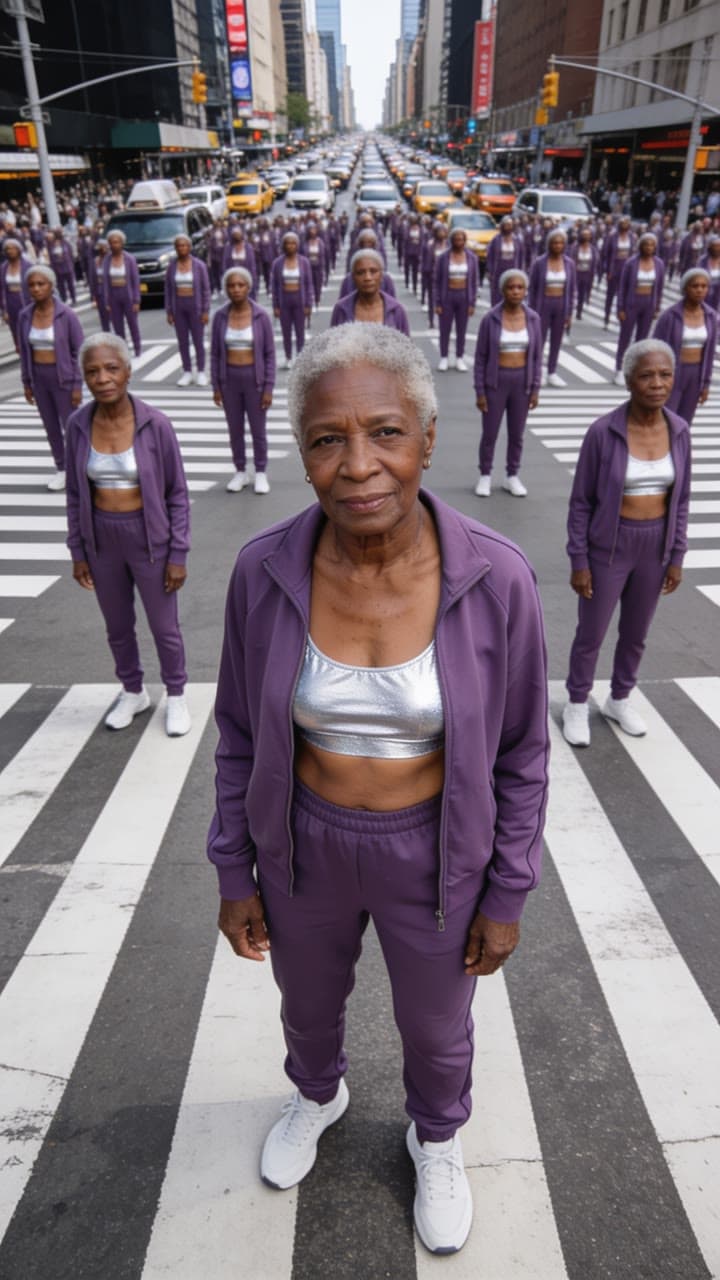 Crosswalk, purple, a real run on Leap